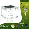 thumbnail image 3 of Gecko Tank & Reptile Terrarium Kit with Heat Lamp, Spray Bottle, Tools & Hideout - Perfect Habitat for Lizards, Snakes, Turtles, Hermit Crabs, Frogs, Jumping Spiders 8x8x6 Inch, 3 of 9