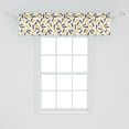 thumbnail image 2 of Ambesonne Feather Valance Pack of 2, Bohemian Exotic Plumage, 54"X12", Grey Yellow, 2 of 4