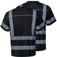 thumbnail image 3 of ProtectX Class 3 High Visibility Shirts for Men Reflective Safety Hi Vis T Shirt Short Sleeve Construction Work Shirt 2 Pack Black 3X-Large, 3 of 7