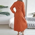 thumbnail image 6 of Kaemgyyd Polka Dots Dress for Womens Long Sleeve Wrap V Neck Midi Dress Casual Tie Waist Fall Pleated Beach Flowy Dresses, 6 of 6