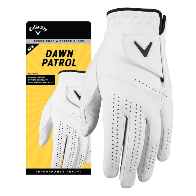 Guante de golf Callaway Dawn Patrol para mano izquierda, blanco 2024, talla L