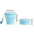 thumbnail image 3 of Vaso de agua de silicona de 260 ml para camping y senderismo. Vaso de agua plegable portátil para viajes, camping y actividades al aire libre. Puede contener agua fría y caliente. Resistente al polvo., 3 of 6