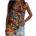 thumbnail image 1 of Tops de chaleco de impresión sin mangas de ocio con cuello en V de moda para mujer Pompotops lopia997947, 1 of 8