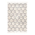 thumbnail image 3 of Unique Loom Hygge Shag Collection Area Rug - Trellis (4' 1" x 6' 1" Rectangle Beige/Gray), 3 of 7