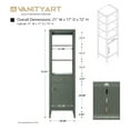 thumbnail image 4 of Vanity Art 21" Freestanding Linen Cabinet with Soft Close Door and Drawer, 4 of 6