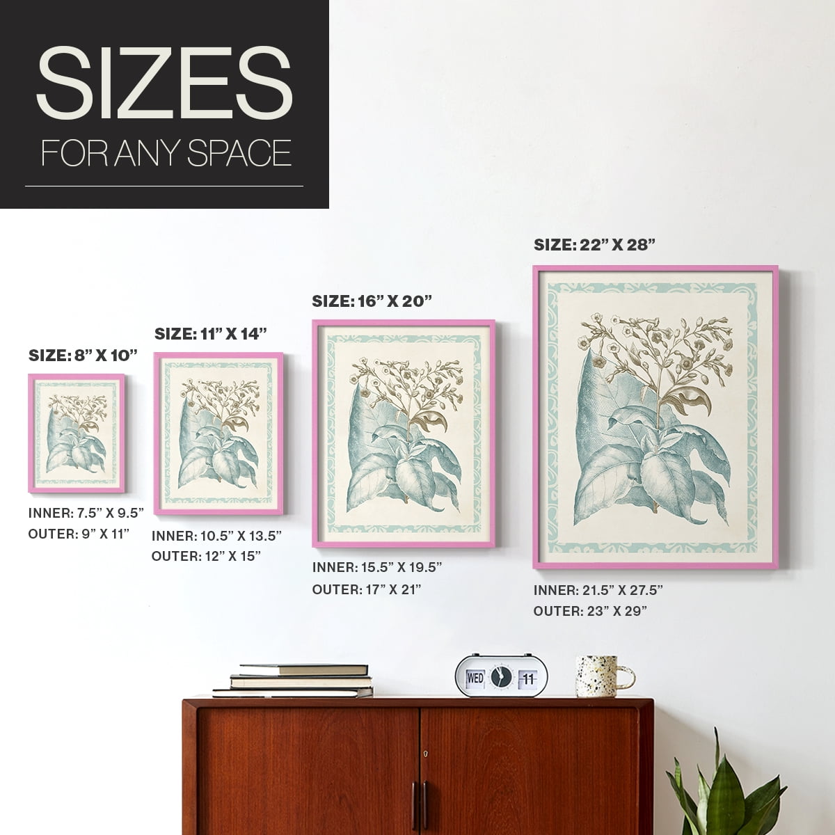 Willow Blue Besler I Framed Print - Solid Wood in Single Picture Frame Solid Wood 2 Framed Print