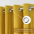 thumbnail image 3 of DriftAway Velvet Curtains Yellow Room Darkening 96 Inches Long 2 Panel Set Super Soft luxury Grommet Curtains Thermal Insulated Blackout Drapes for living room Bedroom Yellow 52 inch wide, 3 of 8