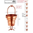 thumbnail image 2 of Rain Chains by JASINC 8.5 ft Layer Rain Chain Copper, Water Diverter, JAS3008C, 2 of 5