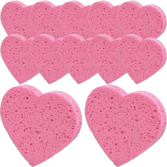 Facial Sponge for Cleansing Exfoliating, Face Cleansing Sponge, 30 Count Exfoliating Spa Wash Face Sponge, Makeup or Mask Removal, Pink