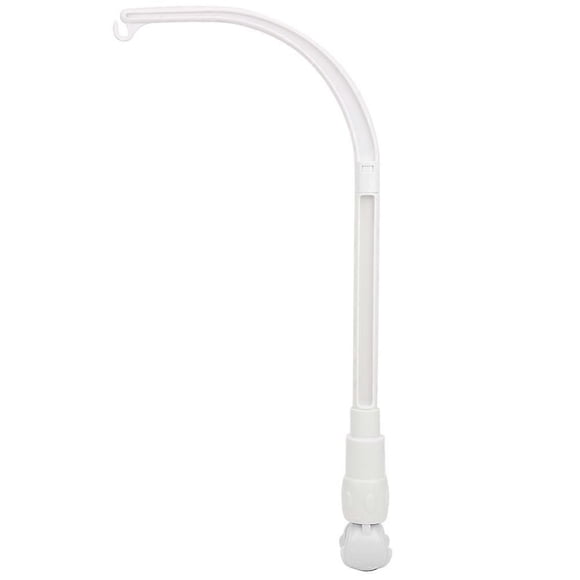 Baby Bed Bell Toy Rattles Bracket DIY Baby Crib Decoration Hanging Arm Bracket (H Style)White
