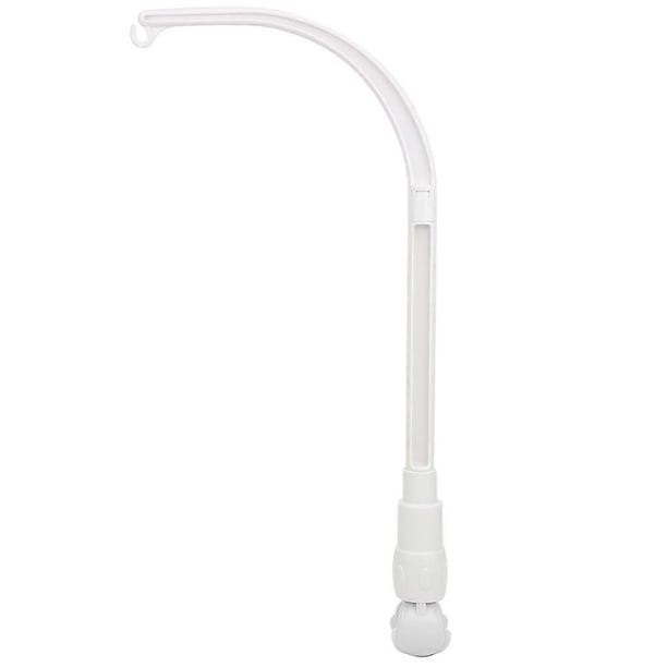 Baby Bed Bell Toy Rattles Bracket DIY Baby Crib Decoration Hanging Arm Bracket (H Style)White