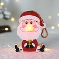 thumbnail image 4 of Adorno navideño colgante iluminado en miniatura con cuerda para árbol de Navidad Papá Noel, 4 of 5