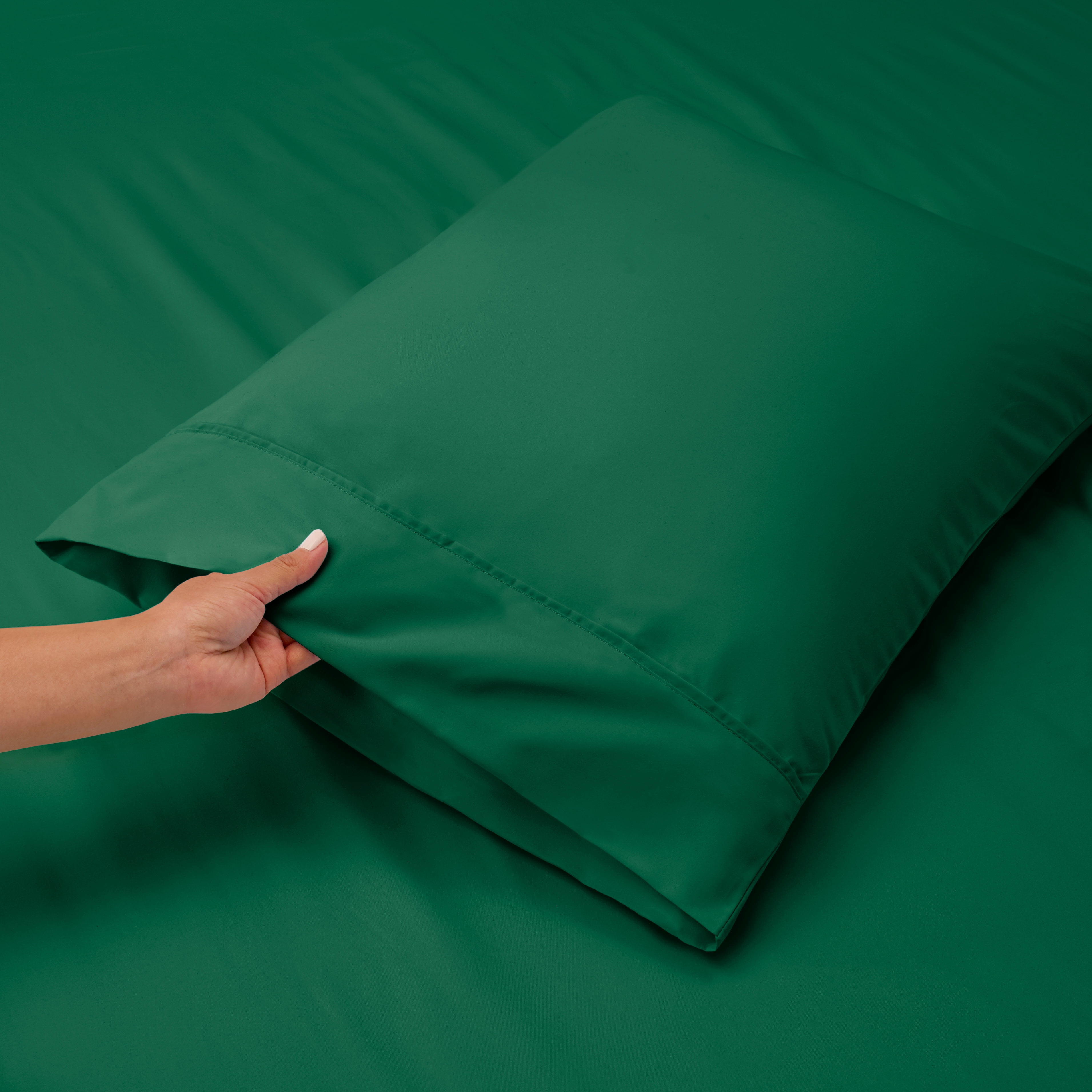 LammaLoe Extra Deep Pocket Full Sheets Set, 4 Piece, Fits 18"-24" Mattress, Breathable & Extra Soft Bed Sheets, Hunter Green
