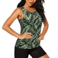 thumbnail image 2 of Gaeub Tropical Palm Leaves1 Women's Workout Tank Tops Lightweight Sleeveless Shirts for Women for Athletic Running Tennis Yoga - Large, 2 of 9