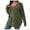 Z128a-Green, variant on MIASHUI Plus Size Womens Top VNeck Long Sleeve Ribbed Brushed TShirt Loose Pullover Thermal Wear For Women Base Layer Red,XL