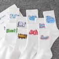 thumbnail image 4 of Calcetines deportivos de mujer, calcetines de algodón, medias blancas de mujer, calcetines de otoño e invierno, 4 of 5
