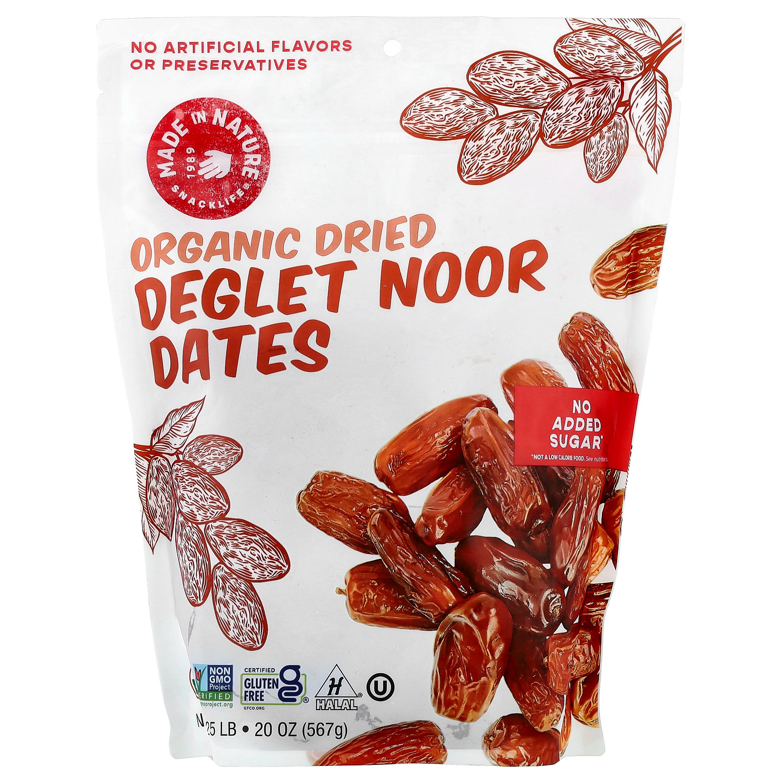Made In Nature Organic Deglet Noor Dates, 20 oz