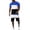 #01Blue, variant on Matching Sets Summer for Men Short Sleeve Shirts & Shorts 2 Piece Set Beach Round Neck Color Blocked Outfits Blue 2XL