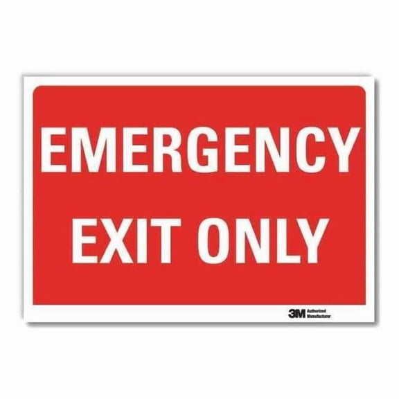 Lyle Emrgncy Sign,7x10in,Reflective Sheeting U7-1084-RD_10X7