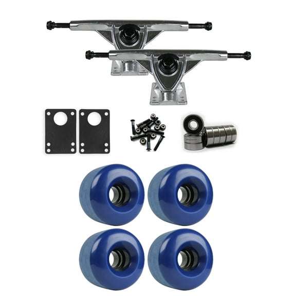 RKP Raw Longboard Trucks Wheels Package 70mm x 46mm 83A 293C Blue