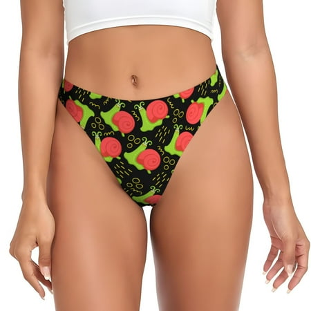 Sigee Cartoon Snail for Women s G-String Panty  Low Rise  Soft Lace Perfect for Everyday Wear or Special Occasions-Small