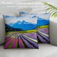 thumbnail image 3 of Chilfamy Flowers Mountains Blue Sky Pillow Covers for Couch Sofa Indoor Outdoor Pillow Case Spring Design for Car Couch Bedroom 1PC 24x24in, 3 of 5