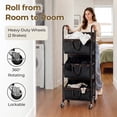 thumbnail image 6 of GRANNY SAYS 3-Tier Laundry Hamper Sorter, 3 Section Laundry Basket with Wheels for Laundry Room, Dorm, Bathroom & Closet, Black, 6 of 9