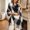 Black, variant on Women Plaid Fringe Shawl Wrap, Casual Open Front Poncho Cape Coat, Lightweight Warm Scarf Cardigan for Daily Outdoor and Home Wear Brown