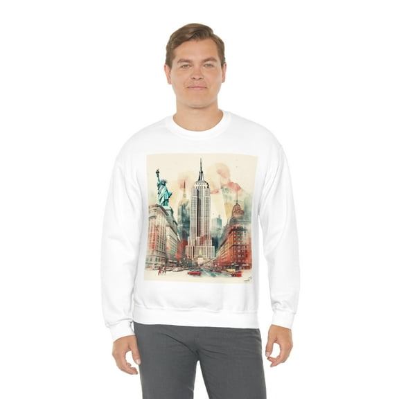 Statue of Liberty Urban Wanderlust Unisex Heavy Blend Crewneck Sweatshirt