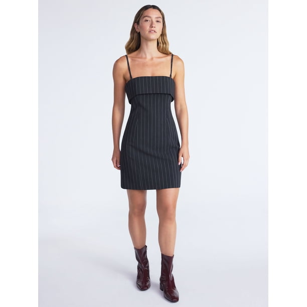 Scoop Women's Fold Over Bandeau Neck Mini Dress, Sizes XS-XXL - Walmart  Business Supplies