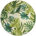 thumbnail image 2 of Unique Loom Outdoor Botanical Collection Area Rug - Longwood (7' 10" Round Green/Olive), 2 of 8