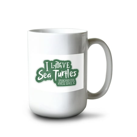 

Lantern Press 15 fl oz Ceramic Mug Myrtle Beach South Carolina Springmaid Pier Saltwater Heals Everything Simply Said Dishwasher & Microwave Safe