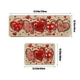 thumbnail image 3 of Danhjin Valentine's Day Kitchen Mats 2PC Set for Floor Carpet Door Mat Home Bedroom Bathroom Protection, 3 of 6
