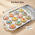 thumbnail image 2 of (2Pcs) Silicone Muffin Pan for Baking with Metal Reinforced Frame, 12 Cup Regular Size Cupcake Pan, BPA Free Silicone Muffin Tray, Cupcake Baking Pan Bite Molds for Oven Safe, 2 of 7