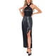 thumbnail image 2 of VESTIDO MAXI HALTER DE SATÉN FLORAL SIN ESPALDA Y CON ABERTURA DE CUELLO EN V PROFUNDO PARA FIESTAS Y CÓCTELES 2XL NEGRO, 2 of 6
