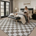 thumbnail image 5 of WIPONKEN 5x7 Area Rugs Jacquard Soft Cotton Plush for Living Room Bedroom Dining Room Office Farmhouse, Machine Washable Non Slip Modern Rug, 5 of 5