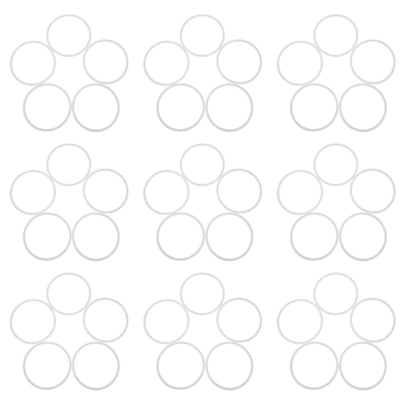 HONMEET 40Pcs Plastic Macrame Rings for Dream Catchers and Floral Wreath Craft Projects