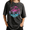 Black, variant on UNISHE Women's Synthwave Sunset Graphic Vintage Washed T-Shirt Short Sleeve Oversized Retro Palm Tee