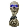 thumbnail image 2 of Shackled Skeleton Hand Holding Skull with LED Eyes With Morphing Skulls Figurine, 2 of 10