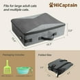 thumbnail image 4 of Travel Litter Box for Cat with Lid and Handle - Portable Collapsible Litter Carrier (L, Black/Gray), 4 of 4