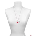 thumbnail image 3 of Delight Jewelry Silvertone Small 3-D Red Present Box with Bow - Red Heart Nurse Strong Zoe Necklace, 3 of 4