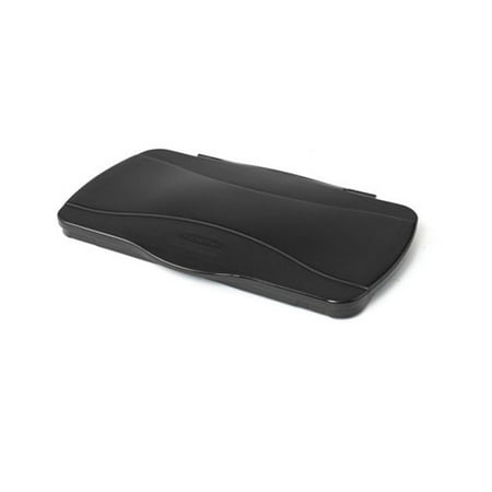 Rubbermaid Commercial Products Hinged Lid for Vented Slim Jim in Black