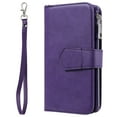 thumbnail image 4 of Allytech Detachable Wallet Case for Apple iPhone 15 Pro Max, Vintage PU Leather Folio Flip Wallet Case Multiple Cards Slots Kickstand Shockproof Protective Phone Case for iPhone 15 Pro Max - Purple, 4 of 17