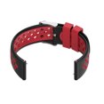 thumbnail image 4 of Silicona Deportes Correa transpirable Reemplazo de banda de reloj inteligente para Xiaomi Mi Watch, Negro Rojo 5.5-8.5 pulgadas 18 mm Inevent EL2325-03B, 4 of 7
