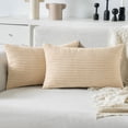 thumbnail image 4 of Wehilion 2pcs Throw Pillow Covers Set Cushion Cases Pillowcases for Sofa Bedroom Car Corduroy Soft Soild Decorative Square Christmas, 4 of 13
