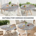 thumbnail image 7 of Gray Marble Orange Line Pattern Round Fitted Tablecloth with Elastic Edge,Dining Table Cover Waterproof,Outdoor Round Tablecloth for Camping,Dining,Indoor and Outdoor, 7 of 7