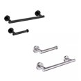 thumbnail image 3 of Household 304 Stainless Steel Black Toilet Paper Holder Stainless Silver Towel Rack Paper Towel Rack Set Bathroom, 3 of 9