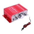 thumbnail image 3 of Mini amplificador de Audio, 12V, aleación de aluminio, CD, DVD, MP3, entrada, receptor estéreo Hifi portátil para ordenador portátil, sistema de Audio Rojo con cable, 3 of 7