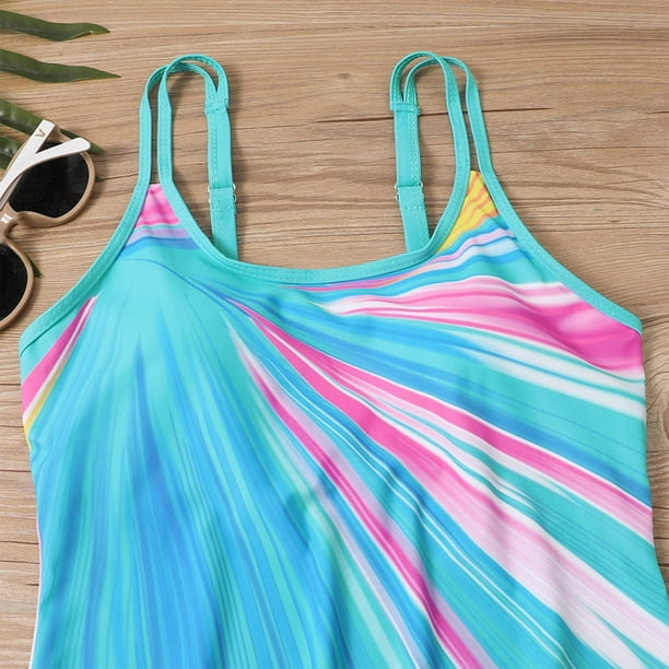 2pack Plus Tie Dye Suspender Bikini Swimsuit
