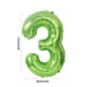 thumbnail image 4 of Globo de papel de aluminio para niños, decoración de pared para el hogar y la Oficina, adorno para fiesta de boda, degradado, número verde 0-9 Kits de decoración para fiestas Verde Numero 3 Billuyoard HA002677-93, 4 of 6